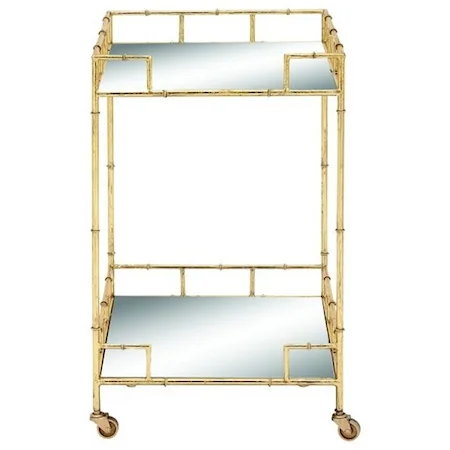 Metal/Mirror Bar Cart